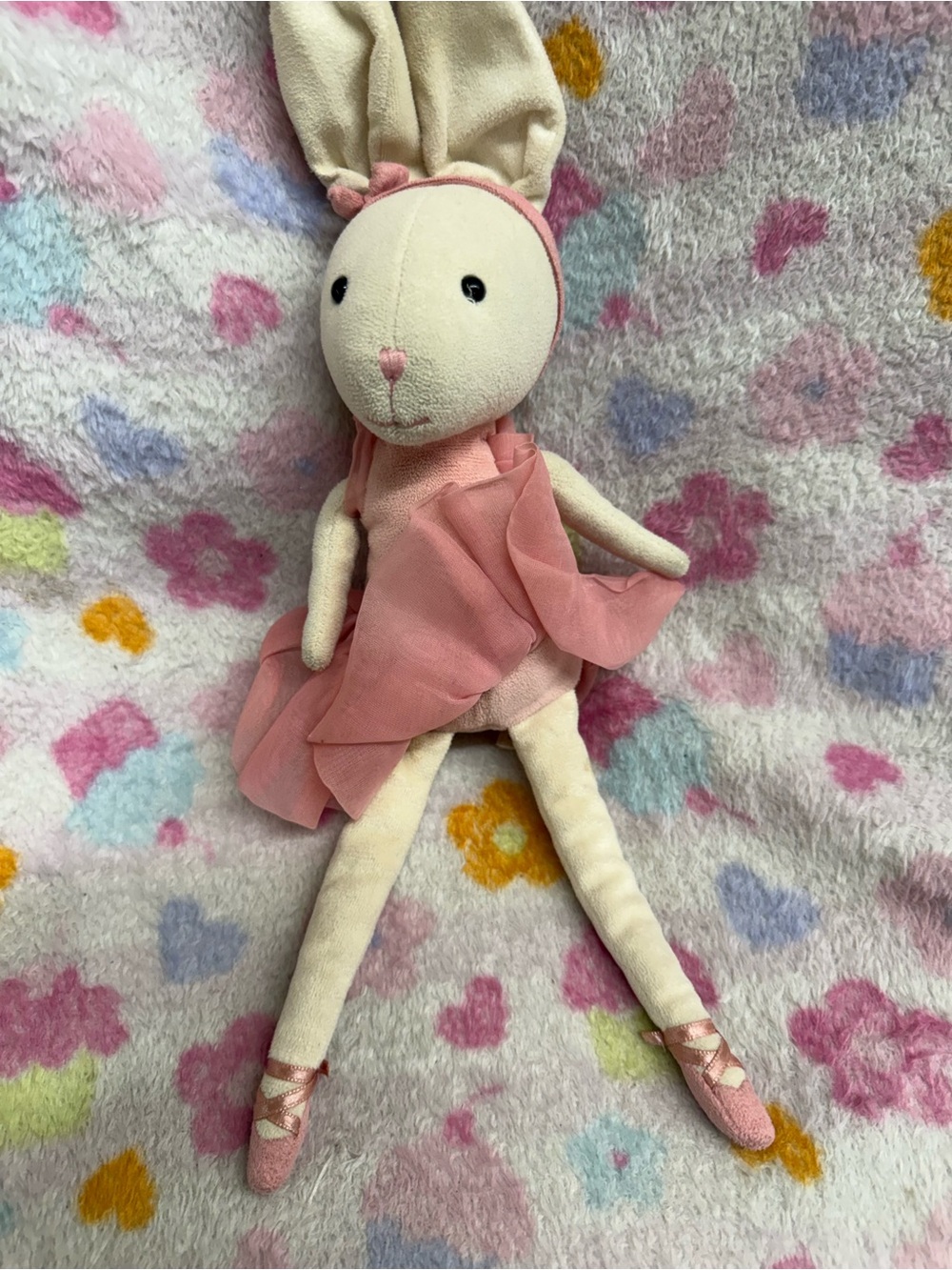 Jellycat Cream Bunny Ballerina in Pink Tutu